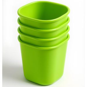 Ensemble de verres à boire en plastique incassables en ABS et polycarbonate, mini-gobelets pour lait, eau, jus, qualité alimentaire sans BPA, design carré - Product Image 1