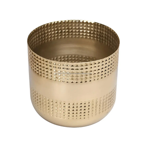 Maceta martillada de oro duradero de alta calidad para interior/exterior, sala de estar, balcón, jardín, maceta, decoración del hogar, suelo de diseño - Product Image 2