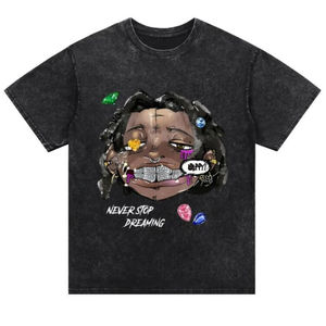 เสื้อยืดแขนสั้นลายกราฟฟิตี Lightning Graffiti Font Ringer ผู้ชาย ผ้าฝ้าย 100% เป็นมิตรกับสิ่งแวดล้อม แห้งเร็ว สไตล์ไฮสตรีท เรโทร - Product Image 3