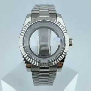 40mm Stainless Steel for Model Dual Date Calendars Toothed Bezel <b>Watch</b> <b>Case</b> Accessories for 8285 Mechanical Movement 20mm - Product Image 2
