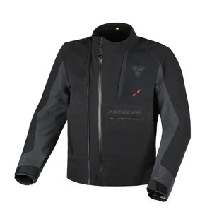 Blouson moto Sapro pour homme, en textile côtelé réfléchissant, avec protection airbag Protaper, coupe courte, style urbain, col montant - Product Image 1