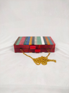 Embrague de resina geométrica de calidad superior Elegante diseño de Ángel hecho a mano Última venta al por mayor para regalos de boda - Product Image 6