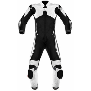 Traje de Motociclismo Personalizado de Verano, Transpirable, Unisex, de Cuero Vacuno Negro, de 2 Piezas, para Motociclistas - Product Image 1