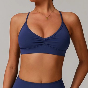 Custom Wholesale Custom Logo Women’s Sports <b>Bra</b> – Contrast <b>Strap</b> Open Back Padded Crop Top, Square Neck Comfortable Yoga - Product Image 2