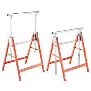 Set di 2 Cavalletti da Lavoro Pieghevoli Resistenti, Capacità di Carico 440 Libbre, Altezza Regolabile, per Progetti Artigianali e Fai-da-Te - Product Image 1