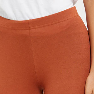 Leggings de Yoga de Cintura Alta Color Óxido, Largos hasta el Tobillo, Sin Costuras, Cintura Elástica, Pantalones de Spandex y Nailon, Estilo Sencillo y Sólido - Product Image 6