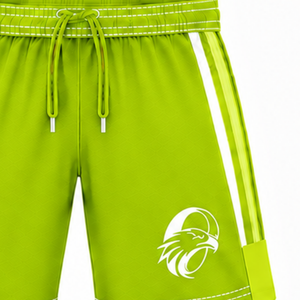 Pantalones Cortos de Rugby Personalizados en Verde Lima y Blanco, Uniforme de Equipo Transpirable y Ligero, Ropa Deportiva de Entrenamiento Personalizada, Rendimiento Atlético - Product Image 4