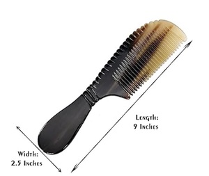 Meilleur prix peigne en corne de boeuf brun noir naturel personnalisé accessoires de cheveux portables avec artisanat de style nautique animal en vente - Product Image 3