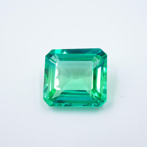 Zafiro Paraiba Verde Cultivado en Laboratorio: Gema de Corte Cojín de 20.60 ct, 16x15 mm - Product Image 1