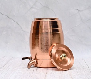 Traditional Indian Copper Water <b>Dispenser</b> | Handmade Textured Copper <b>Drink</b> Server | Wholesale Home Decor Supplier - Product Image 1