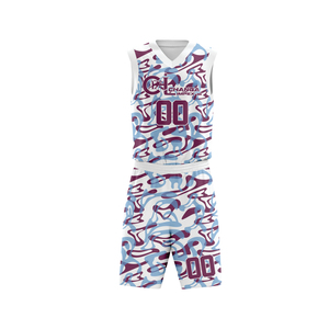Uniformes de basketball sans manches en polyester respirant de qualité professionnelle, col en V, grandes tailles, logos personnalisés, couleurs imprimées par transfert thermique - Product Image 1