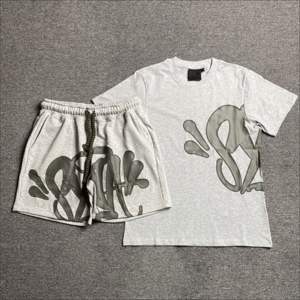 Conjunto de Verano de Dos Piezas para Hombre, Personalizado al por Mayor, Transpirable, Camiseta y Pantalones Cortos de Algodón, Ropa Urbana con Impresión DTG, OEM - Product Image 1