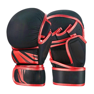 ถุงมือต่อสู้ MMA ถุงมือฝึกซ้อมที่สวมใส่สบาย สายรัดข้อมือปรับได้ วัสดุระบายอากาศได้ดี ดีไซน์ฝ่ามือเปิด สำหรับการออกกำลังกาย - Product Image 6