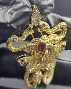 Pendentif Dragon Décoratif Hip Hop en Argent 925 Plaqué Or, Bijou de Mode, Pendentif de Luxe en Moissanite VVS, Pendentif Personnalisé - Product Image 1