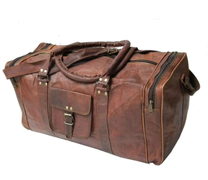 Bolsas de Lona Plegables de Cuero Genuino para Gimnasio, Entrenamiento, Viajes, Deportes al Aire Libre, Tamaño y Logotipo Personalizables, Multifuncionales - Product Image 5