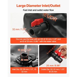 29.85 galloni (113L) portatile PVC idratazione vescica ispessita morbido sacchetto contenitore di stoccaggio per irrigazione giardino RVs emergenza - Product Image 5