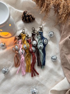 Stylish Crystal Ball Rope Key Holder Decorative Object Ideal For <b>Backpack</b> And Purse Decoration Elegant Crystal Hanging Ornament - Product Image 1