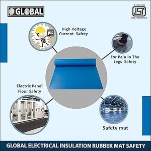Electrical Insulation Rubber Flooring Blue Electrical Safety Rubber <b>Mat</b> Dielectric Insulation Flooring <b>Roll</b> High Voltage <b>Mat</b> - Product Image 6