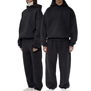 Ensemble de survêtement unisexe en molleton 100 % coton personnalisé pour l'hiver, avec option grandes tailles, pantalon de jogging et sweat à capuche à séchage rapide, marque privée - Product Image 6