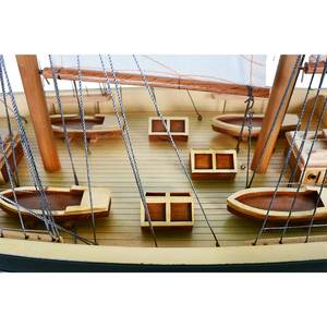 OMH Grand modèle de voilier en cèdre de style nautique avec présentoir pour meubles en bois et décoration intérieure - Product Image 6