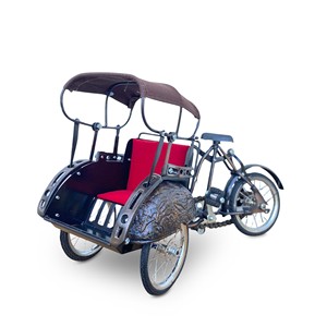Modelo Decorativo en Miniatura de Bicitaxi (Rickshaw) de Metal y Hierro Hecho a Mano, para Decoración del Hogar y Recuerdos - Product Image 1