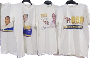 Vente en gros d'usine pour les t-shirts électoraux chemises blanches unies 120 gsm coton vierge campagne d'été du congo 120 grammes t-shirt électoral - Product Image 6