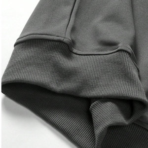Sudadera con Capucha Gris para Hombre, Diseño Sólido, Corte Regular, Informal, Transpirable, Tejida en Poliéster/Algodón, Ropa de Invierno - Product Image 5