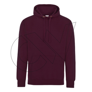 Sweat-shirt à capuche bordeaux pour homme, 450 GSM, haute qualité, coupe classique, mélange polyester/coton, molleton anti-plis, respirant - Product Image 1