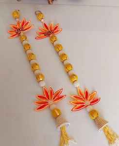 COLLECCIÓN AARNA Guirnalda de Caléndulas Artificiales con Pompones para Decoración de Bodas, Diwali, Cumpleaños, Eventos, Festivales, Pooja, Mandap y Escenarios - Product Image 6