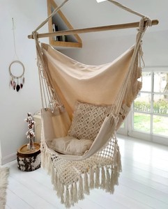 Hamac moderne, chaise suspendue, balançoire, chaise suspendue en macramé, hamac de plage, chaise suspendue pour chambre, balançoire d'intérieur - Product Image 2