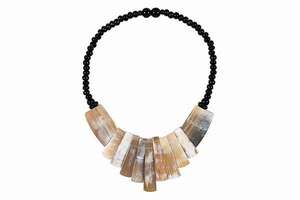 Colgante hecho a mano de cuerno de búfalo con efecto quemado, con cadena, nuevo, unisex, joyería de alta calidad. - Product Image 3