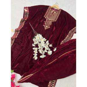 Robe de soirée modeste de créateur, look de soirée, kaftan et dhoti - Product Image 1