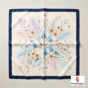 Custom Fashion Satin Printed <b>Scarf</b> OEM ODM Private Label Logo Branding Manufacturer Nigeria Ghana Kenya Congo Senegal Tanzania - Product Image 5