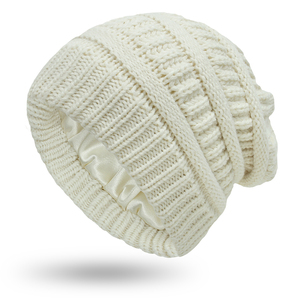 Gorro de satén de algodón con forro sedoso, doble capa, protector de cabello, gorro para dormir, gorro de satén antiestático, gorro de cúpula suave y sedoso para el cabello - Product Image 2