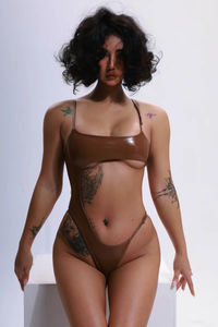 Traje de Pole Dance para Mujer, Transpirable, Moldeador, Ajustado, Elástico, de Una Pieza, Servicio OEM, Personalizado - Product Image 4