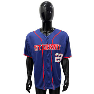 Venta Directa de Fábrica, Camiseta de Béisbol Transpirable de Manga Corta para Verano, Ropa Deportiva para Hombre, 100% Poliéster de Secado Rápido - Product Image 1