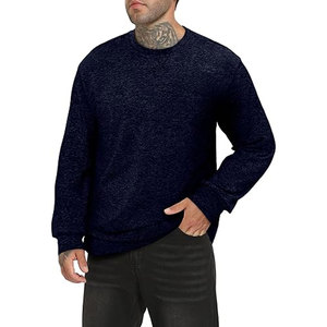 Mens Stretch Athletic Sweatshirt Long Sleeve Comfy Breathable Top for Men Casual Comfortable Cotton <b>Blend</b> Pullover Premium - Product Image 4