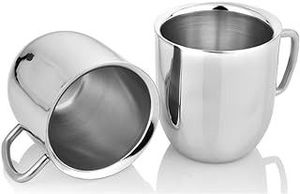 Premium Stainless Steel <b>Metal</b> Coffee <b>Mug</b> With Handle For Modern Kitchens Dining Tables And Outdoor Use - Product Image 1