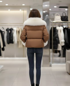 เสื้อแจ็คเก็ตผู้หญิงแบบมีฮู้ดบุขนหนานุ่ม  ผ้าฝ้ายถัก  แบบสองด้าน  รักษ์โลก  กันน้ำ  สำหรับฤดูหนาว - Product Image 6