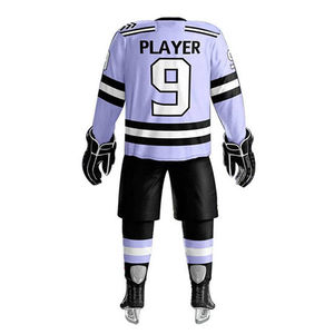 ชุดยูนิฟอร์มฮอกกี้น้ำแข็งแบบสั่งทำพิเศษสำหรับทุกเพศ ผลิตจากโพลีเอสเตอร์ แห้งเร็ว ระบายอากาศได้ดี พร้อมลายพิมพ์แบบซับลิเมชั่น เพื่อประสิทธิภาพสูงสุด - Product Image 4