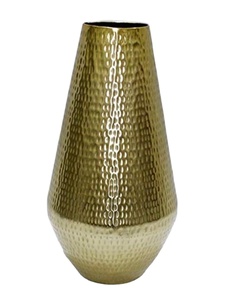 Fantaisie grand métal en fer doré placage Vase à fleurs vente chaude martelé Design Pot de fleur maison et jardin déco Vases en métal - Product Image 2