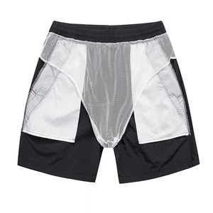 Men's Solid Navy Blue Quick Dry Polyester Board Shorts Mid Rise Drawstring Casual Swim Shorts - Product Image 6