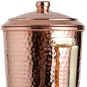 Ensemble de carafes en cuivre pour une touche de luxe au quotidien, ensemble métallique pour servir l'eau avec des verres, vaisselle durable et réutilisable. - Product Image 1