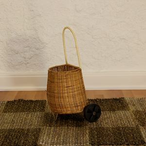 Mochilas escolares de ratán para niñas y niños, precio competitivo, carrito con ruedas, cesta, carrito de juguete para empujar. - Product Image 4