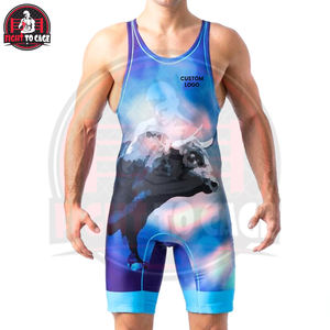 Combinaisons de lutte imprimées en Spandex et Polyester, directement de l'usine, vêtements d'arts martiaux avec col rond, équipement sportif léger - Product Image 5