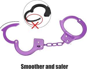 กุญแจมือโลหะของเล่นสำหรับเด็ก ปลอดภัย ใช้เล่นบทบาทสมมติ พร้อมกุญแจปลดเร็ว ของขวัญวันเกิด ผู้ผลิตขายส่ง OEM - Product Image 2