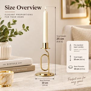 Elegant Gold Metal Loop Design Single Taper <b>Candle</b> <b>Holder</b> Decorative <b>Tall</b> Candlestick Stand for Table Home Decor Wholesale Trade - Product Image 3
