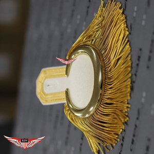 KEW - Epaulettes Personalizadas de Hombro con Alambre Metálico y Mylar, Estilo Vintage Ecológico, Bordadas, Duraderas y Personalizables, Accesorio para Prendas - Product Image 1