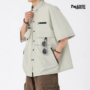 2025 Unisex Heavy Weight Cotton Short Sleeve Polo <b>Shirt</b> High Fashion TWILL Fabric Custom Collar Casual Loose Cargo Design - Product Image 4