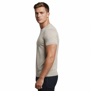Camiseta de Algodón Premium para Hombre, Transpirable, de Manga Corta y Cuello Redondo, Proveedor de Ropa de Moda de Fábrica - Product Image 6